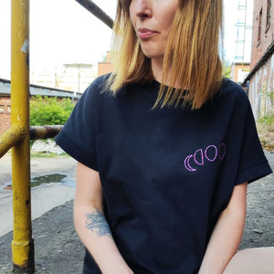 bluzka z haftem fazy księżyca rozmiar S