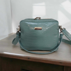 Torebka Box Zoe miętowy kroko