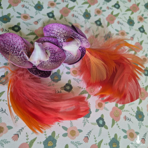 Kolczyki kolorowe kwiaty