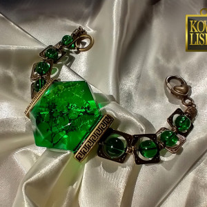 Zagajnik - bransoletka z żywicy i szkła