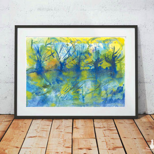 pejzaż plakat A4, plakat z pejzażem, plakat z krajobrazem, 21x30 plakat do domu, plakat do sypialni, plakat z widokiem, plakat z jeziorem, plakat z drzewami, maly plakat na ścianę