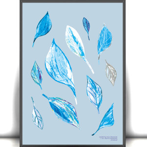 boho plakat A4, liście plakat, pastelowy plakat, mały plakat do sypialni, nowoczesny plakat do domu, boho plakat 21x30, grafika na ścianę, poster A4