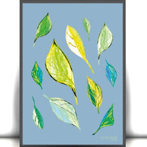 liście plakat A4, nowoczesny plakat do domu, boho plakat na ścianę, liście obrazek 21x30, plakat do sypialni, plakat na ściane