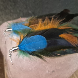 Kolczyki kolorowe piora