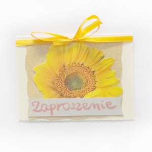 zaproszenia bez tekstu, puste zaproszenia, słoneczniki zaproszenie, zaproszenie na imprezę, zaproszenie ze słonecznikiem, zaproszenie z kwiatkiem, kwiaty zaproszenie uniwersalne