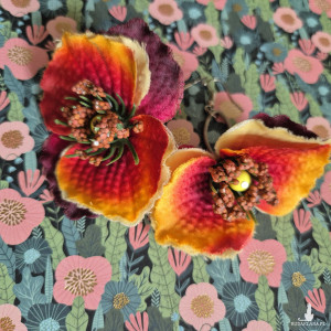 Kolczyki kolorowe kwiaty