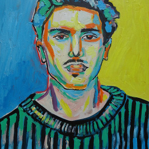 obraz olejny kolorowy johnny deep fowizm obraz ekspresjonistyczny