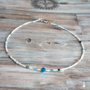 Delikatny naszyjnik,  celebrytka,  korale,  biżuteria damska