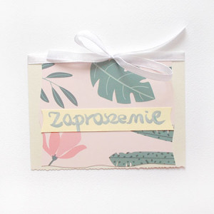 pastelowe zaproszenia bez tekstu, ogólne zaproszenie, fajne zaproszenie na imprezę, boho zaproszenie, liście zaproszenia, uniwersalne zaproszenia na różne okazje