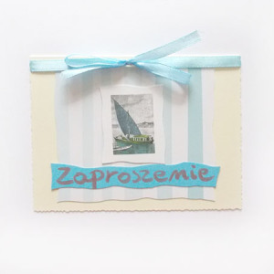 żeglarskie zaproszenie na imprezę, pastelowe zaproszenia, podróże zaproszenia, ładne zaproszenia, zaproszenia na różne okazje, zaproszenie ze statkiem, marynarskie zaproszenie,
