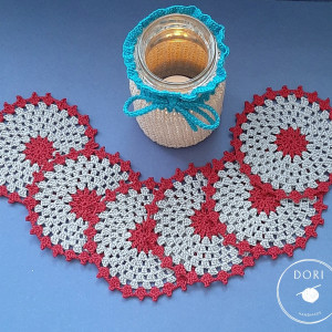 Szydełkowe podkładki pod kubek