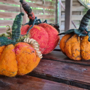 Dynie z czesanki wełnianej