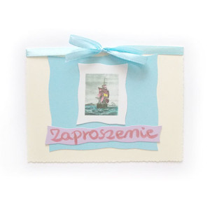 żeglarskie zaproszenie na imprezę, pastelowe zaproszenia, podróże zaproszenia, statek zaproszenie, zaproszenia na różne okazje, zaproszenie ze statkiem, zaproszenie na wyjazd