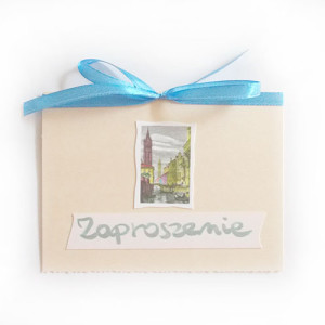 pastelowe zaproszenie z Wenecją, podróże zaproszenie, vintage zaproszenie, boho zaproszenie na wyjazd, zaproszenie na urodziny, zaproszenia na różne okazje