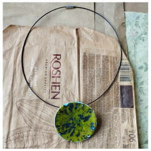 Naszyjnik niecka smocza zieleń