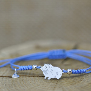 Świnka morska - bransoletka, srebro 925