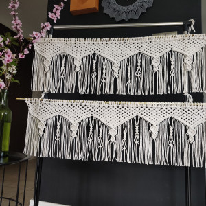 Makramowa ręcznie wykonana zazdrostka w stylu Boho