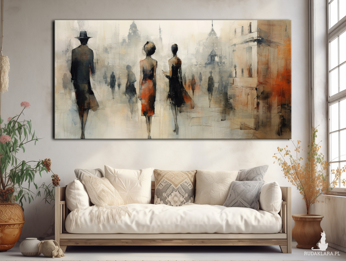 Wiktoriańska Praga - Obraz na płótnie 50x100cm - Druk, Blejtrama - Impresjonizm, Loft #5