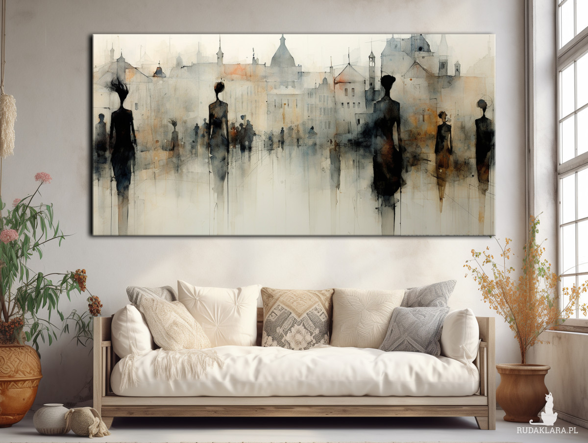 Wiktoriańska Praga - Obraz na płótnie 50x100cm - Druk, Blejtrama - Impresjonizm, Loft #8