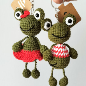 Komplet breloków, żabki, zawieszki