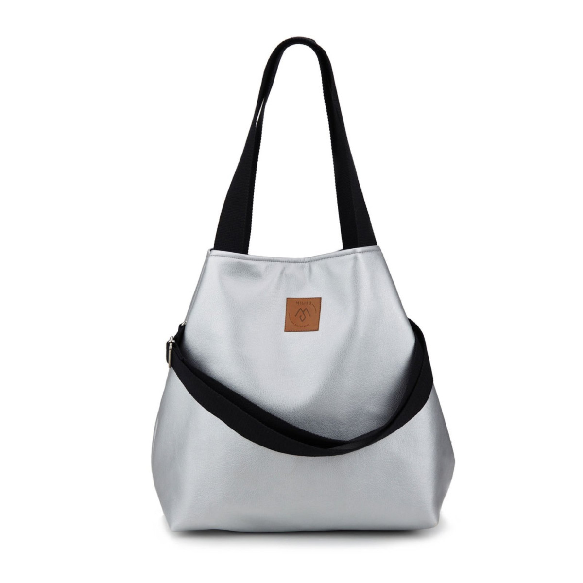 Torba shopper "Mili Duo MD2" - srebrna