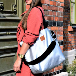 Torba shopper "Mili Duo MD2" - srebrna