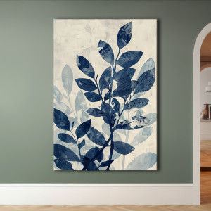 Abstrakcyjne liście - Obraz na płótnie 50x70cm - Druk Blejtrama - Abstrakcja #29 - możliwe inne rozmiary