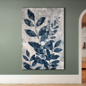 Abstrakcyjne liście - Obraz na płótnie 50x70cm - Druk Blejtrama - Abstrakcja #30 - możliwe inne rozmiary