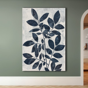 Abstrakcyjne liście - Obraz na płótnie 50x70cm - Druk Blejtrama - Abstrakcja #31 - możliwe inne rozmiary