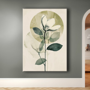 Lotus - Obraz na płótnie 50x70cm - Druk Blejtrama - Chiński Orient, Zen #8 - możliwe inne rozmiary