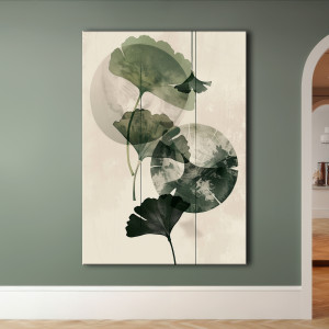 Miłorząb japoński - Obraz na płótnie 50x70cm - Druk Blejtrama - Chiński Orient, Zen #34 - możliwe inne rozmiary