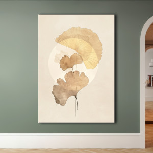 Miłorząb japoński - Obraz na płótnie 50x70cm - Druk Blejtrama - Chiński Orient, Zen #39 - możliwe inne rozmiary