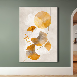 Miłorząb japoński - Obraz na płótnie 50x70cm - Druk Blejtrama - Chiński Orient, Zen #40 - możliwe inne rozmiary