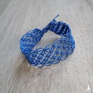 Bransoletka ażurowa jeans blue