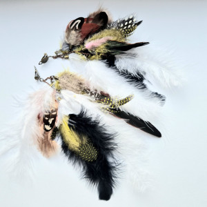 Klipsy pióra długie lekkie