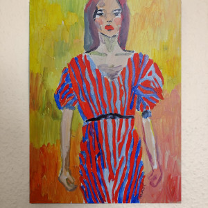 obraz  kolorowy modelka