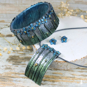 Niezapominajki - komplet biżuterii 3