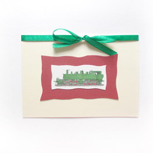 lokomotywa kartka, kartka z lokomotywą, kartka dla chłopaka, kartka dla chłopca, zaprosznie, podziękowanie, kartka dla mężczyzny, kartka dla nauczyciela, kartka dla taty, vintage kartka