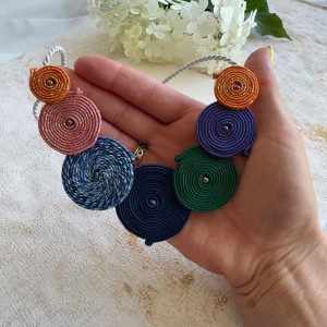 Naszyjnik kolorowy duży lekki