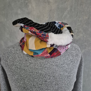 Komin kolorowy na podszewce