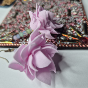 Kolczyki leciutkie pudrowe róże