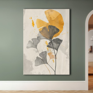 Miłorząb japoński - Obraz na płótnie 50x70cm - Druk Blejtrama - Chiński Orient, Zen #42 - możliwe inne rozmiary