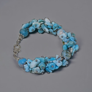 Luksusowa bransoletka z Larimaru z Dominikany