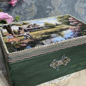 Pudełko na drobiazgi, kuferek wspomnień, , prezent dla mamy, dla siostry