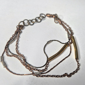 Bransoletka minimalistyvzna brązowa uniwersalna