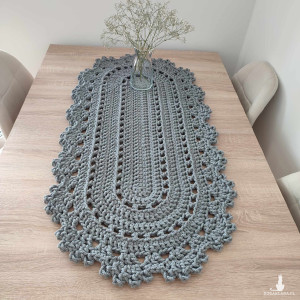 Bieżnik owalny szydełkowy 50cmx100cm