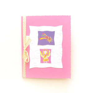 różowa kartka na Boże Narodzenie, świąteczne kartki bez życzeń, Boże Narodzenie kartki bez tekstu, kartki na Nowy Rok, noworoczne kartki, bożonarodzeniowe kartki