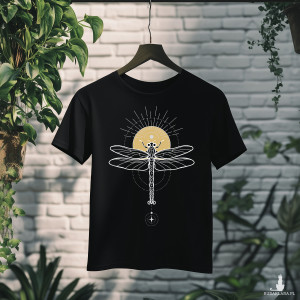 Koszulka Święta geometria - Ważka z gwiezdnym ornamentem #4