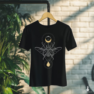 Koszulka męska - Święta geometria - Chrząszcz z gwiezdnym ornamentem #11