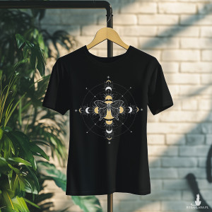 Koszulka - Święta geometria - Motyl z gwiezdnym ornamentem #15